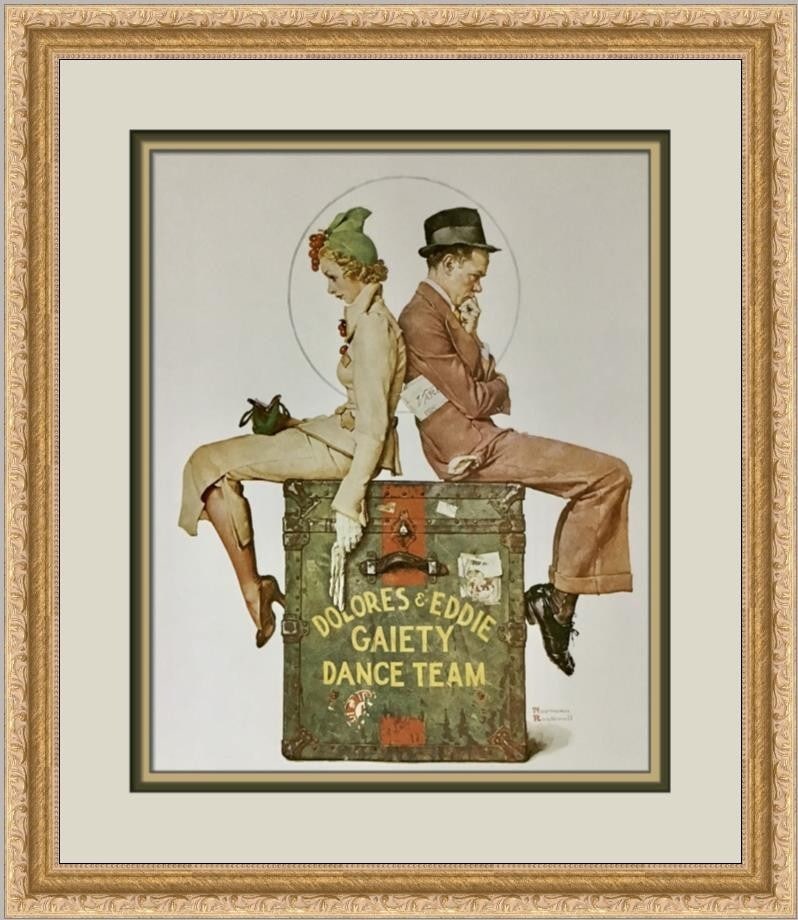 Norman Rockwell Dolores And Eddie 1979 Custom Framed Print (1 of 2)