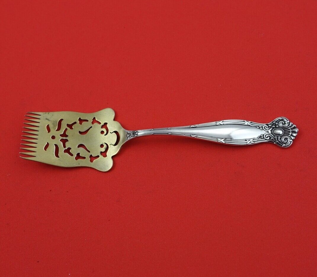 Towle Empire Sterling Silver Sardine Server Gold Washed Rare 5 3/4" (1 of 2)