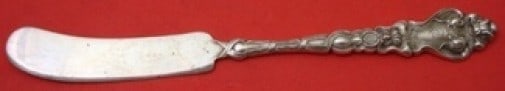 Unger Douvaine Sterling Silver Nouveau Butter Spreader 6 Inch: Unger Douvaine Sterling Silver Nouveau Butter Spreader 6 Inch This exquisite butter spreader features a 6" flat handle design in the Douvaine pattern by Unger. Crafted from high-quality sterling silve