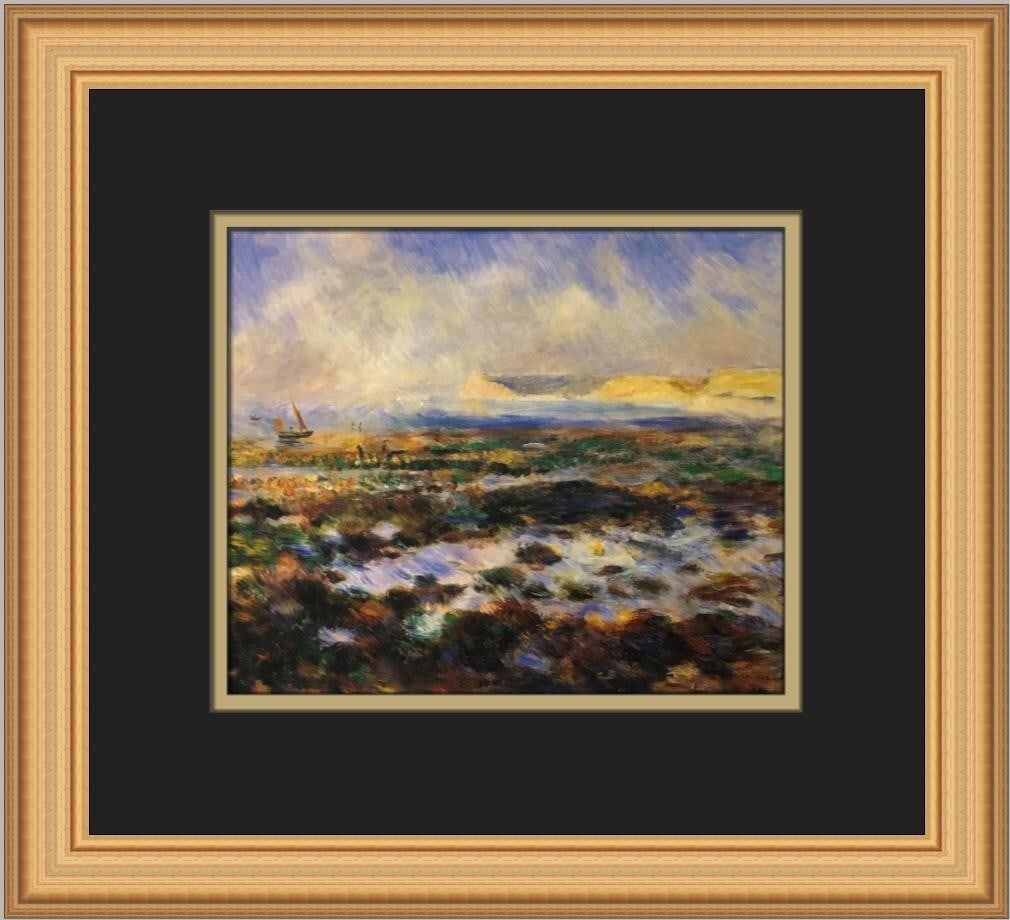 Pierre-Auguste Renoir Seascape in Guernsey Custom Framed Print 1984 (1 of 2)