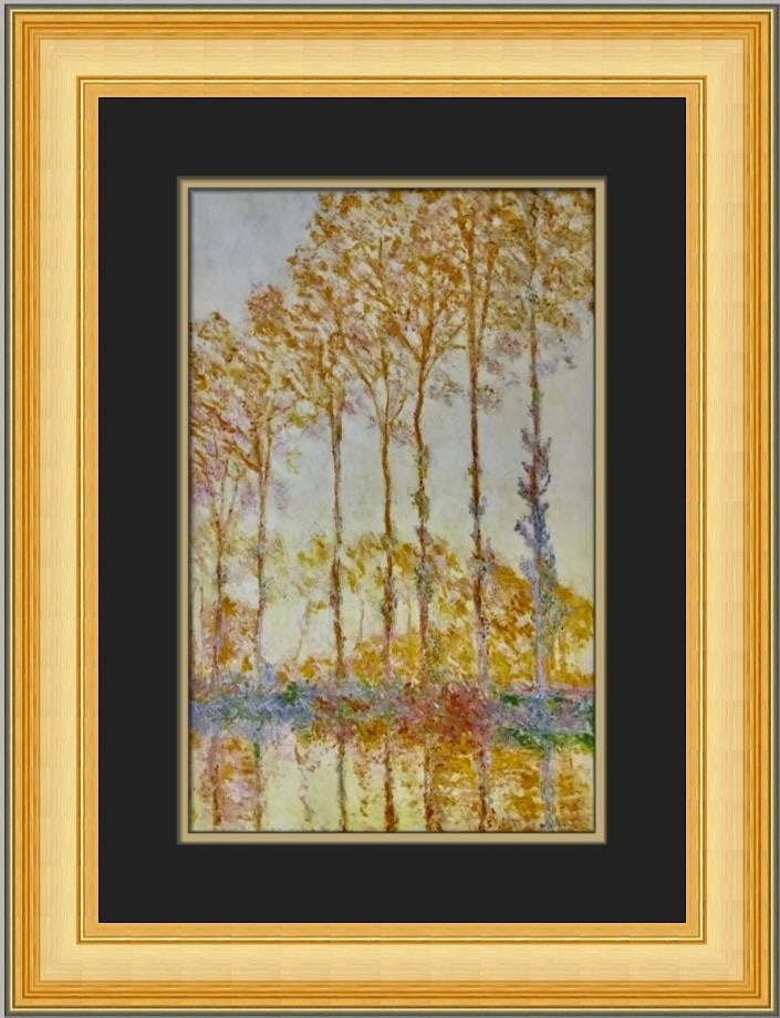 Claude Monet Poplars on Epte River Custom Framed Print 20 x 17: Claude Monet Poplars on Epte River Custom Framed Print 20 x 17 This stunning custom framed print features Claude Monet's iconic artwork, "Poplars on the Bank of the Epte River." Measuring 20 in. by 17