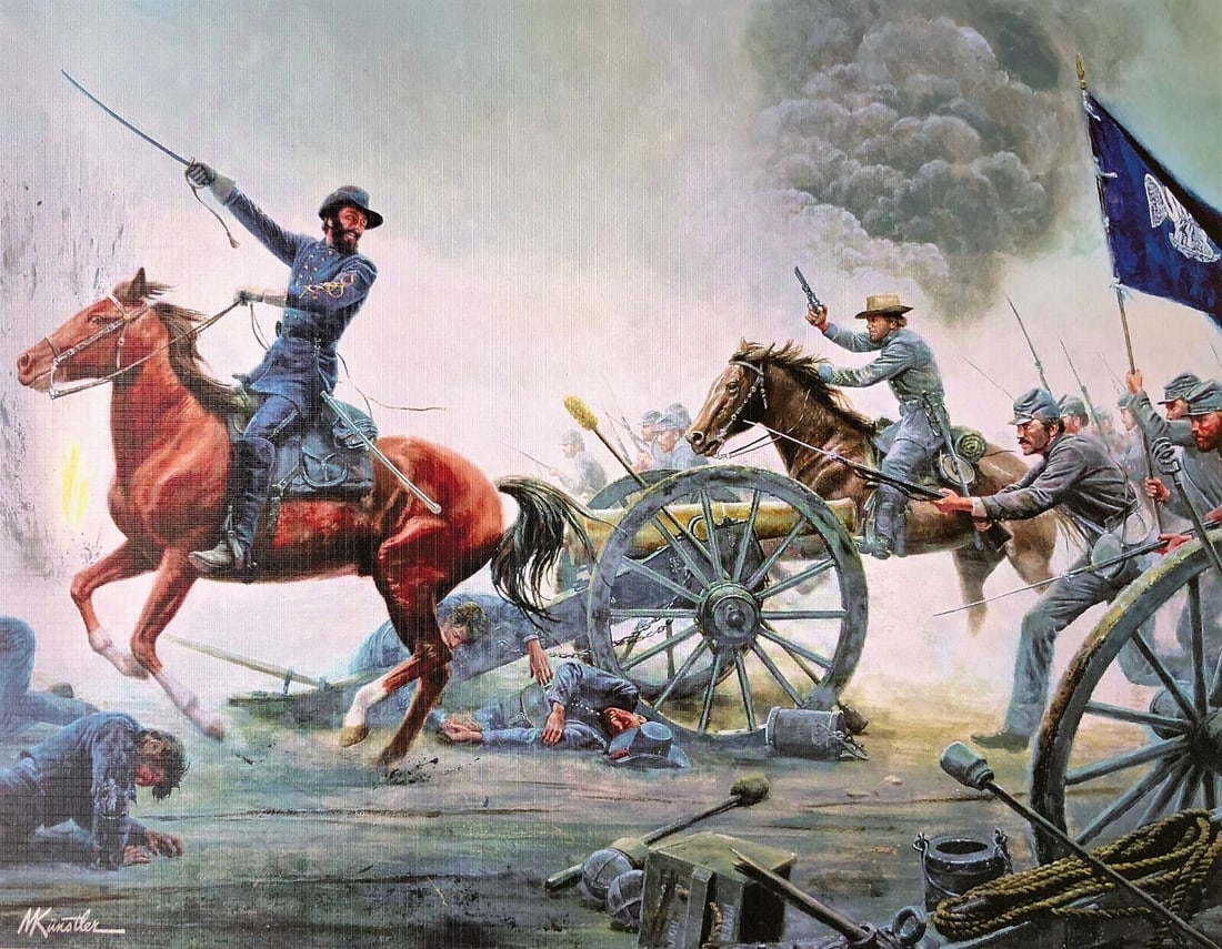 Mort Kunstler First to the Guns Civil War Print Custom Framed Art: Mort Kunstler First to the Guns Civil War Print Custom Framed Art This stunning print titled "First to the Guns" by renowned artist Mort Kunstler captures a compelling moment in Civil War history. Cre