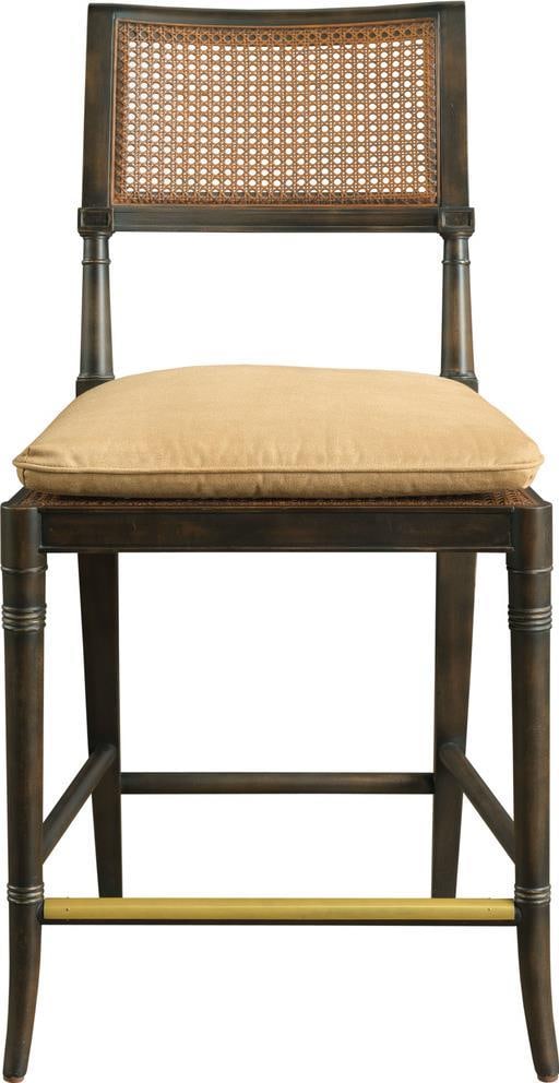 Port Eliot Black Bamboo Counter Stool 42.5" Regency Style (1 of 1)