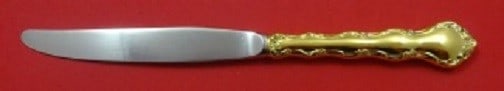 Reed & Barton Tara Vermeil Sterling Silver Knife 9 1/8" Modern: Reed & Barton Tara Vermeil Sterling Silver Knife 9 1/8" Modern This stunning knife is part of the Tara vermeil pattern by Reed & Barton, crafted from high-quality sterling silver. Measuring 9 1/8 inch