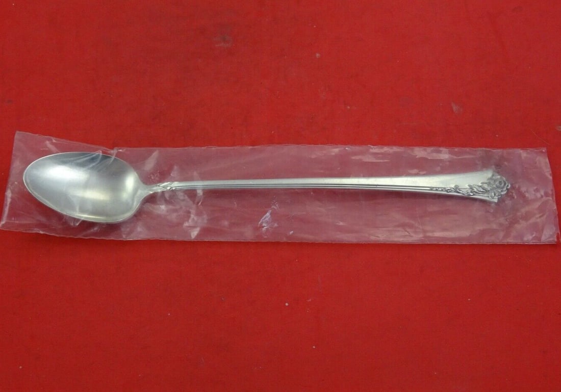 Oneida Damask Rose Sterling Silver Iced Tea Spoon 7.5 Factory Sealed (1 of 2)