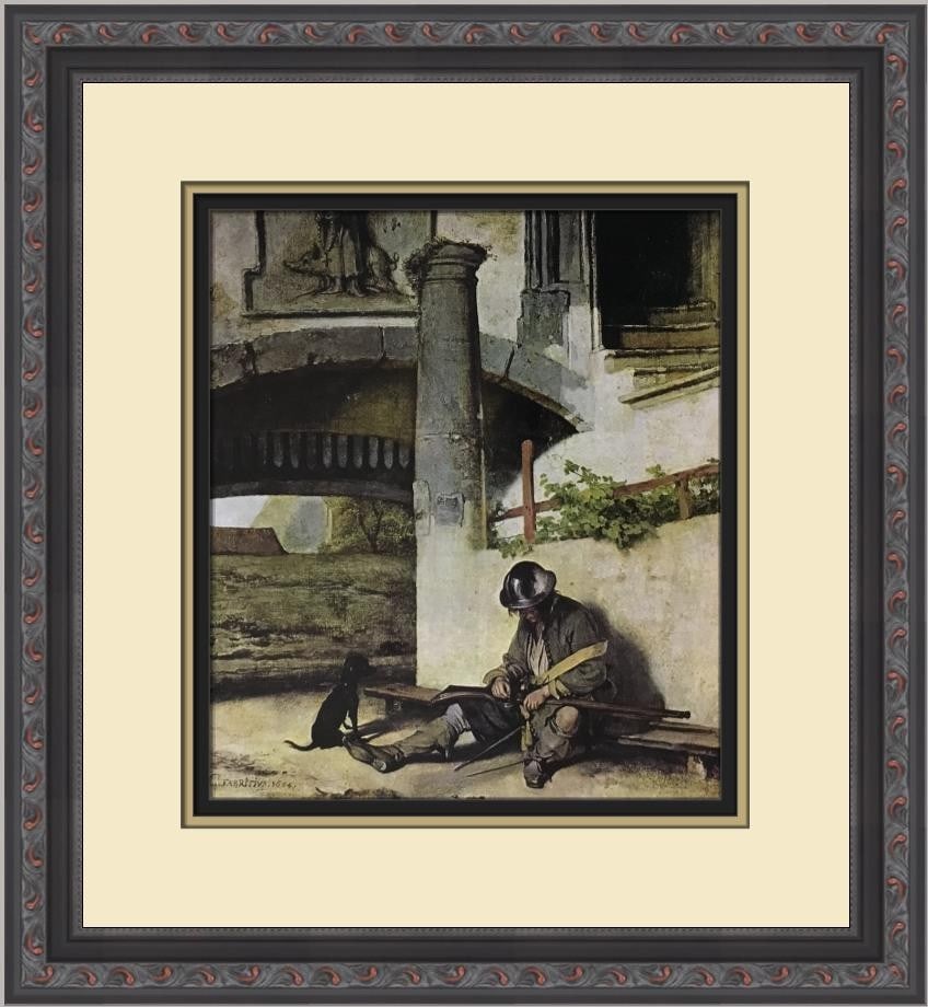Carel Fabritius The Sentinel Custom Framed Art Print 15x14: Carel Fabritius The Sentinel Custom Framed Art Print 15x14 This exquisite custom framed print titled "The Sentinel" by the renowned artist Carel Fabritius is a stunning example of Expressionism and Im