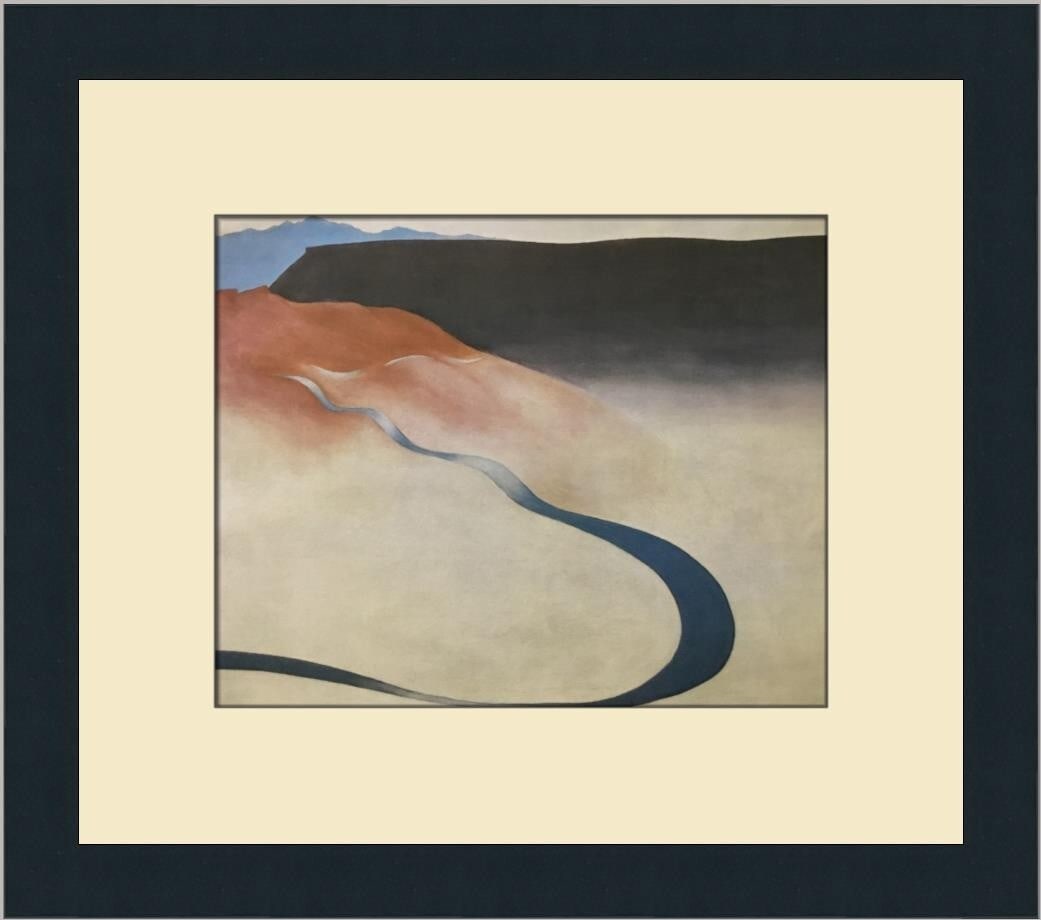 Georgia O'Keeffe Road Past The View I Custom Framed Print 13 x 15: Georgia O'Keeffe Road Past The View I Custom Framed Print 13 x 15 This exquisite custom framed print features Georgia O'Keeffe's artwork titled "Road Past The View I." Measuring 15 in x 13 in, this me