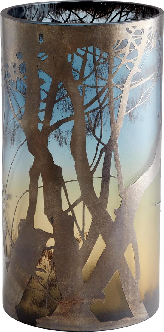 Cyan Miombo Collection Blue Green Glass Vase 11.75H Boho Chic: Cyan Miombo Collection Blue Green Glass Vase 11.75H Boho Chic Discover the beauty of the Exquisite Miombo Collection Glass Vase, a stunning piece that complements any decor style. This cylindrical vas