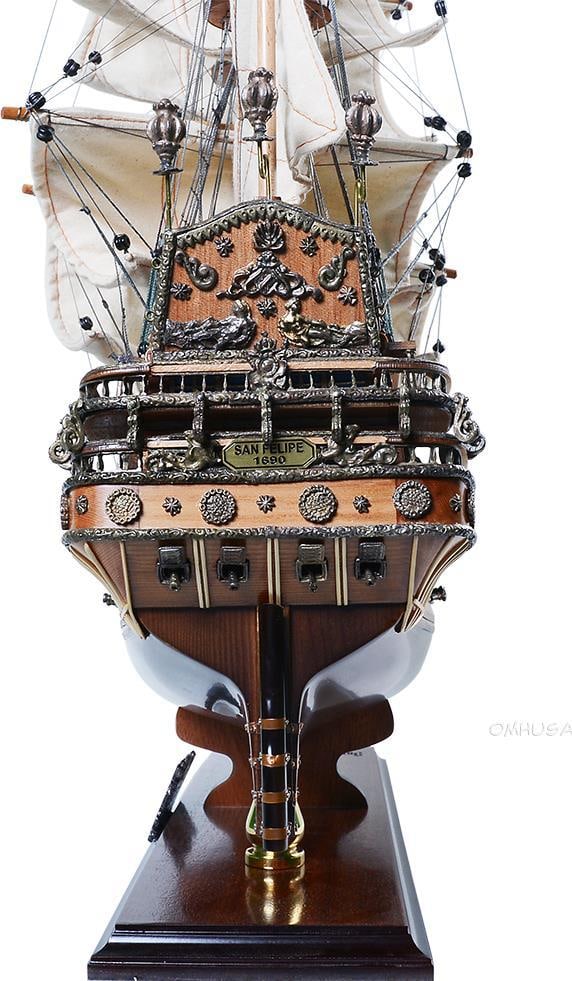 San Felipe Nautical Collectible Model Ship 26H x 28W x 9.5D (1 of 8)