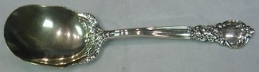 Gorham Royal Oak Sterling Silver Salad Serving Spoon Gold Wash 8.75" (1 of 2)
