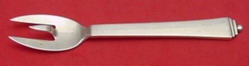 Georg Jensen Pyramid Sterling Silver 3-Tine Lemon Fork 4 1/8 Inches (1 of 2)