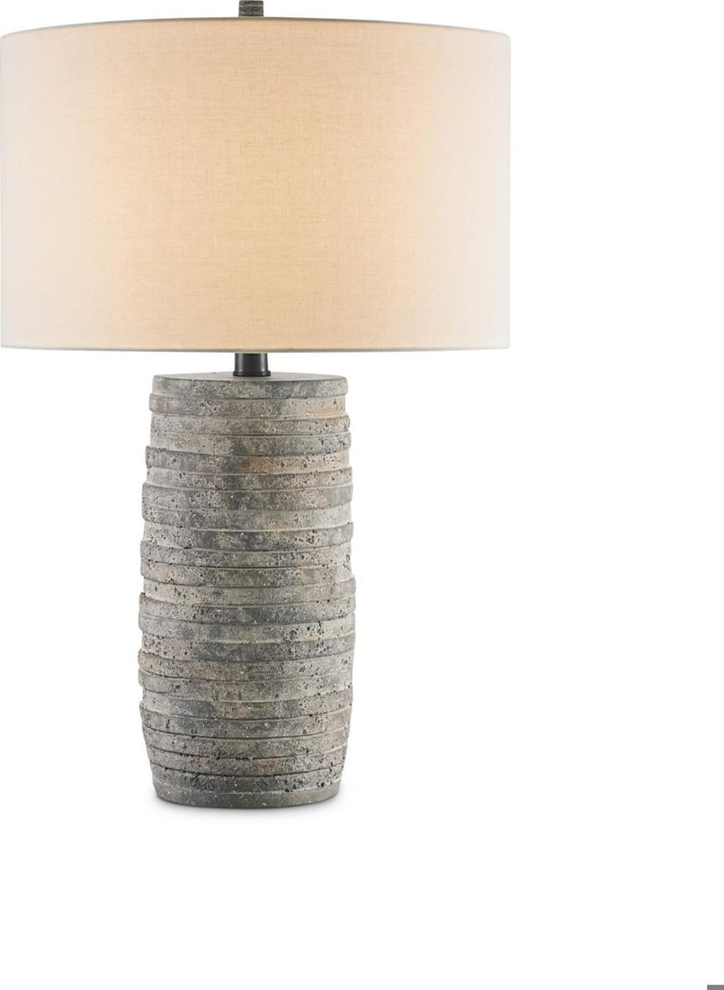 Currey Innkeeper Rustic Terracotta Table Lamp with Linen Shade 30H (1 of 5)