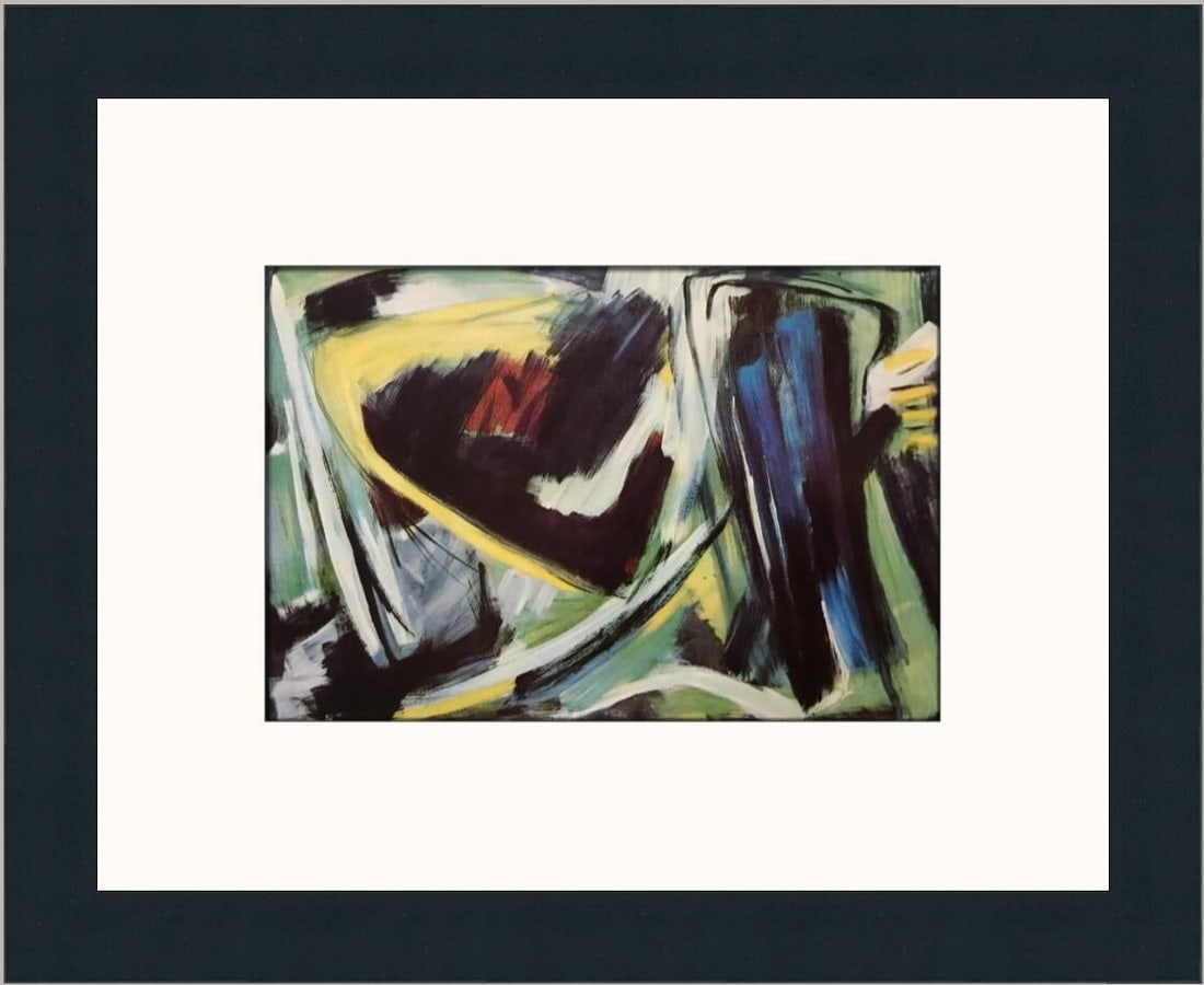 Gerard Schneider 1977 Impressionist Custom Framed Print 11 x 14 (1 of 2)