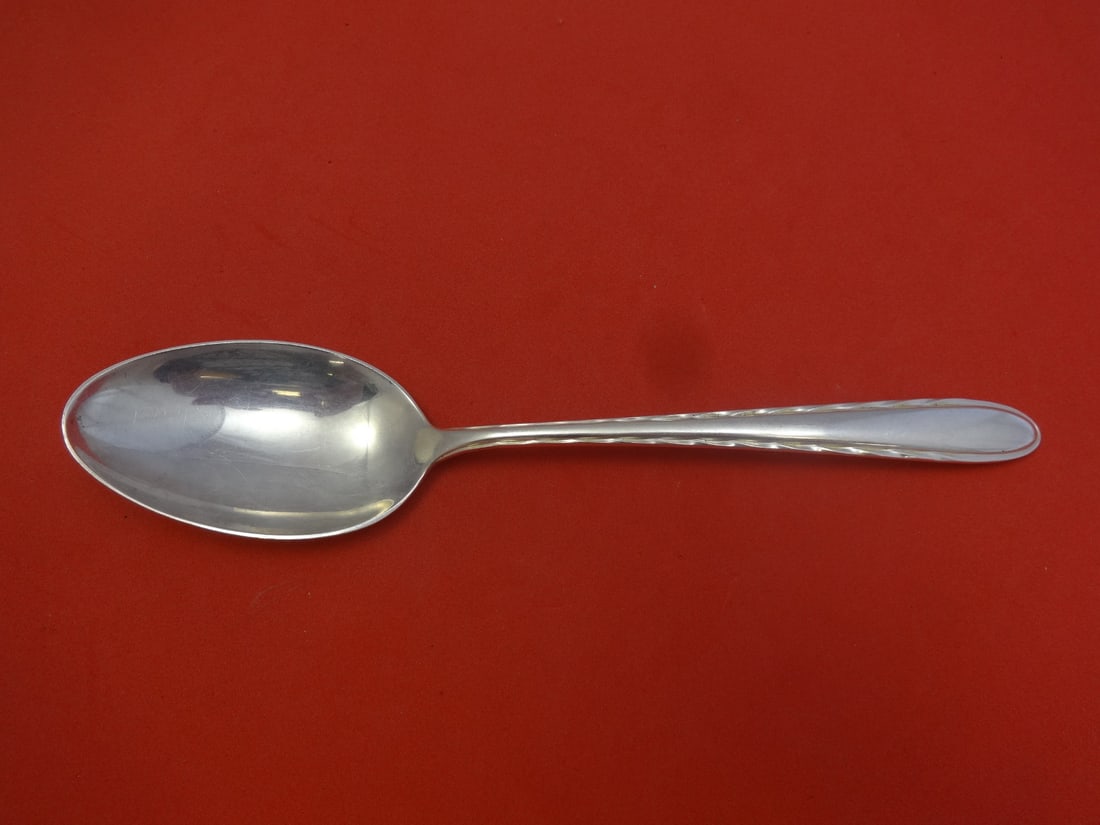 Towle Silver Flutes Sterling Silver Serving Spoon 8 5/8" (1 of 2)