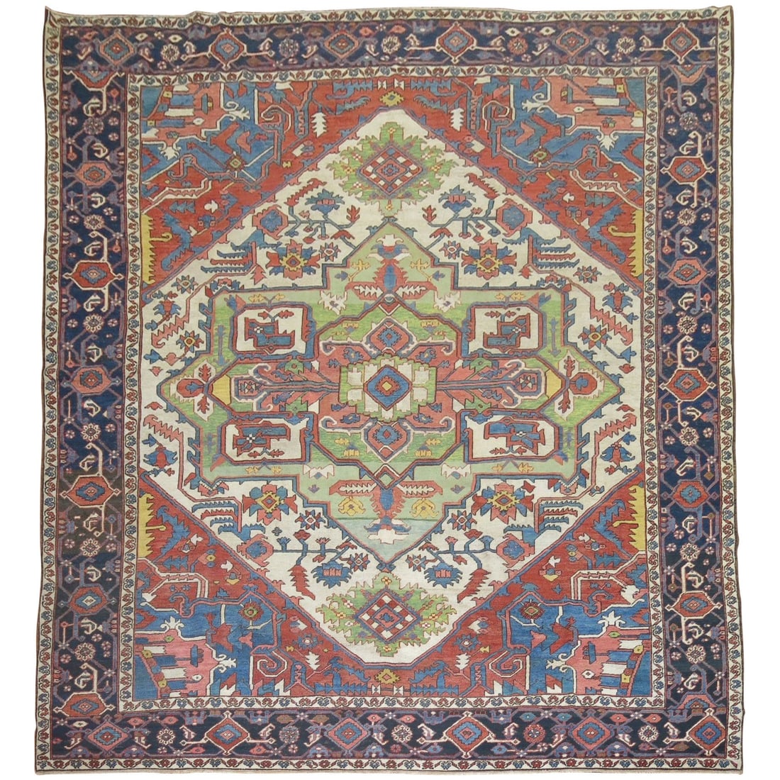 Zabihi Collection Antique Serapi Heriz Carpet 10' x 12'8'' Hand-Knotted Wool Iran (1 of 10)