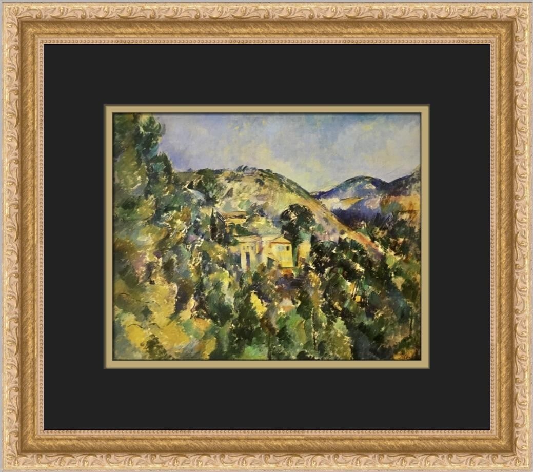 Paul Cezanne View of the Domaine Saint-Joseph Custom Framed Art Print (1 of 2)