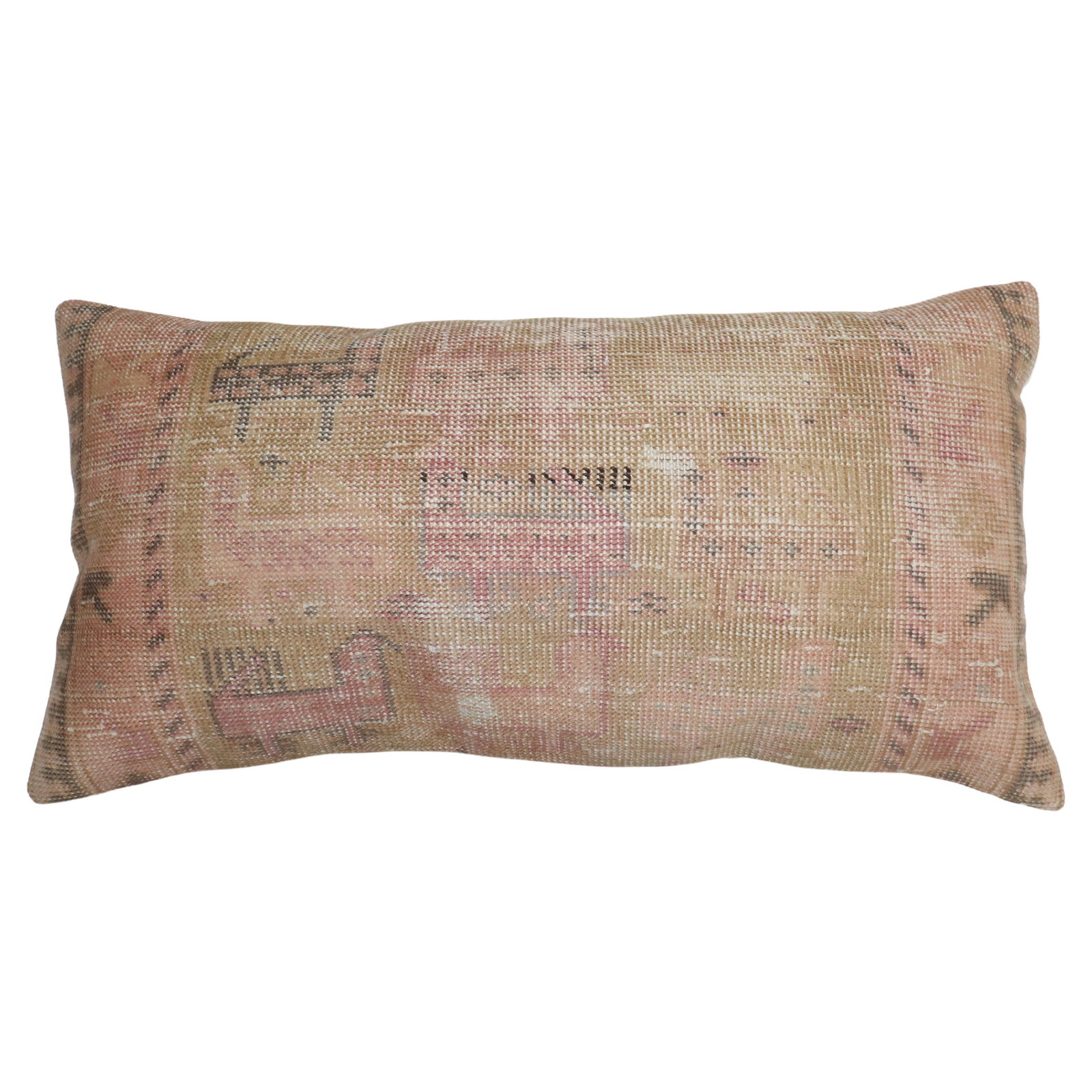 Turkish Folk Art Animal Motif Floor Pillow 17 x 31 (1 of 4)