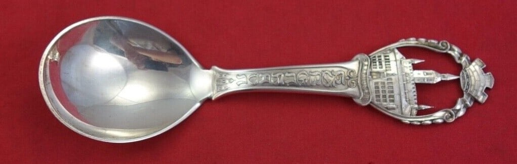 Danish Sterling Silver Sugar Spoon by Various Makers 5.5" 1957 Copenhagen (1 of 2)
