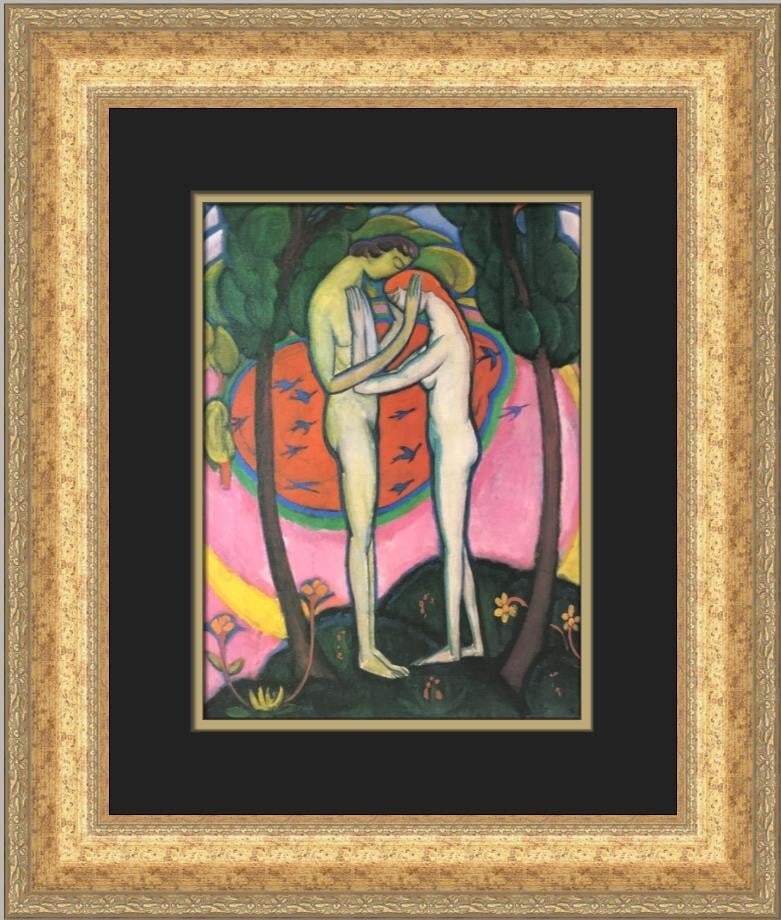 William Zorach Spring in Central Park Framed Art Print 1982: William Zorach Spring in Central Park Framed Art Print 1982 This stunning custom framed print by William Zorach captures the essence of spring in Central Park through a beautiful expressionist moderni