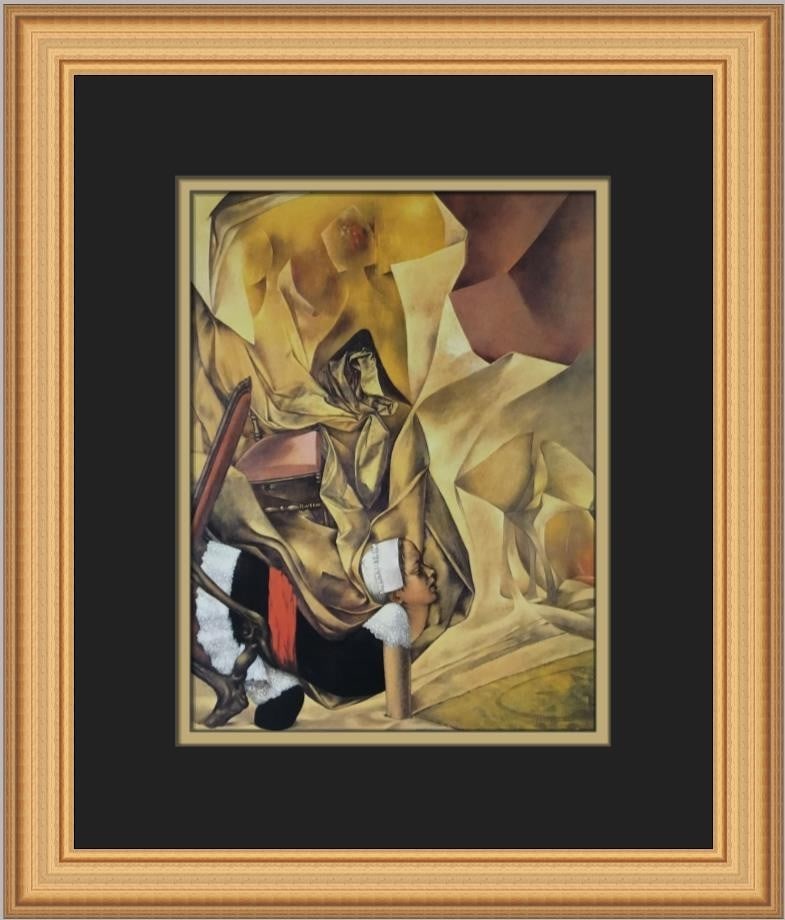 Dorothea Tanning Musical Chairs Custom Framed Surrealist Print 15 x 13: Dorothea Tanning Musical Chairs Custom Framed Surrealist Print 15 x 13 Experience the captivating artistry of Dorothea Tanning with this custom framed print titled "Musical Chairs." This medium-sized