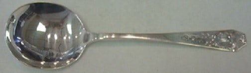 Whiting Madam Jumel Sterling Silver 7 Inch Gumbo Soup Spoon: Whiting Madam Jumel Sterling Silver 7 Inch Gumbo Soup Spoon Elevate your dining experience with this exquisite Madam Jumel gumbo soup spoon by Whiting. Crafted from high-quality sterling silver, this