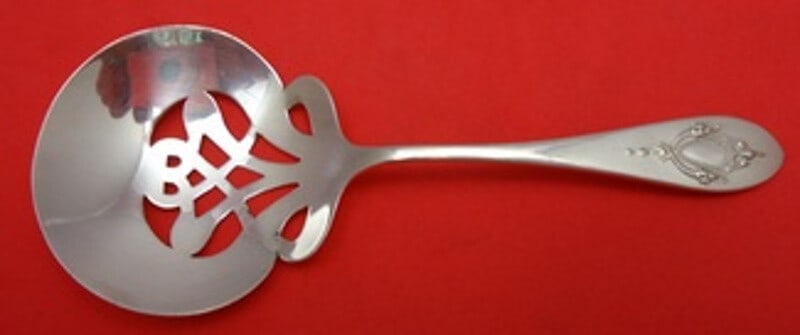 Lunt Mount Vernon Sterling Silver Nut Spoon 5 1/8 Inch Antique Serving (1 of 2)