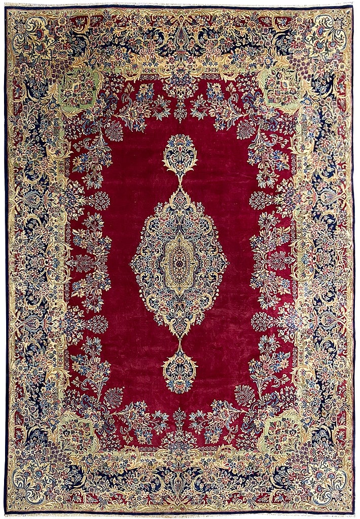 10' x 13.2' Antique Persian Shah Abbasi Kerman Rug Hand-Knotted Wool: 10' x 13.2' Antique Persian Shah Abbasi Kerman Rug Hand-Knotted Wool Free continental US Shipping Enhance your home with this stunning 10' x 13.2' Antique Persian Shah Abbasi Kerman rug, a perfect ble