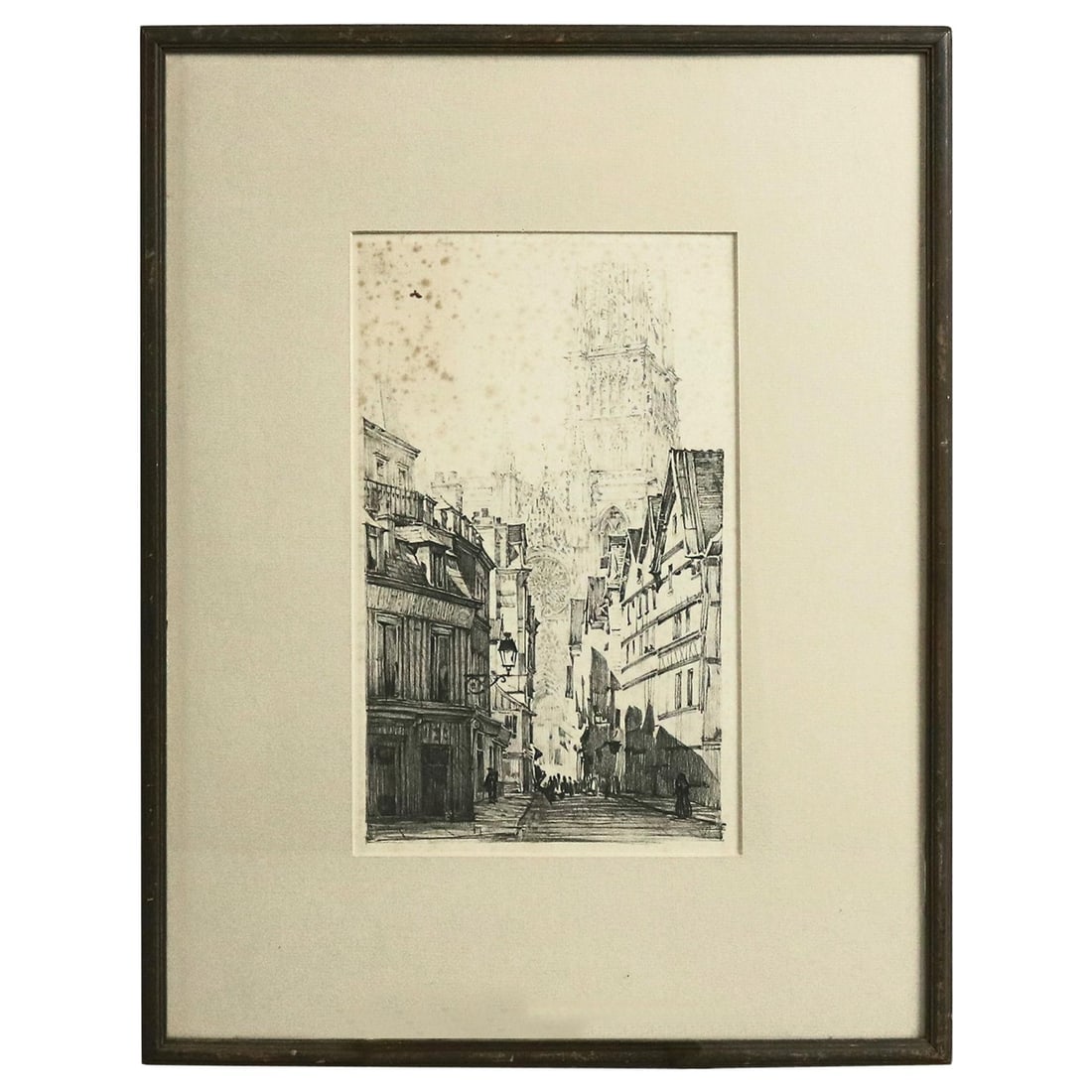 Antique Framed Etching Cathedral by K Conant C1910 Foster Brothers (1 of 6)