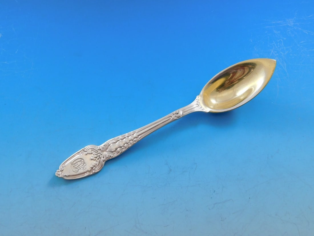 Tiffany & Co. Broom Corn Sterling Silver Goldwashed Spoon 6" (1 of 4)