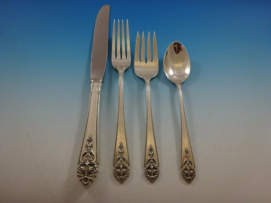 International Sterling Silver Queen's Lace 4-Piece Place Setting (1 of 4)