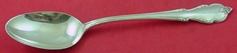 Vintage International Sterling Silver Serving Spoon Breton Rose 8.25" (1 of 1)