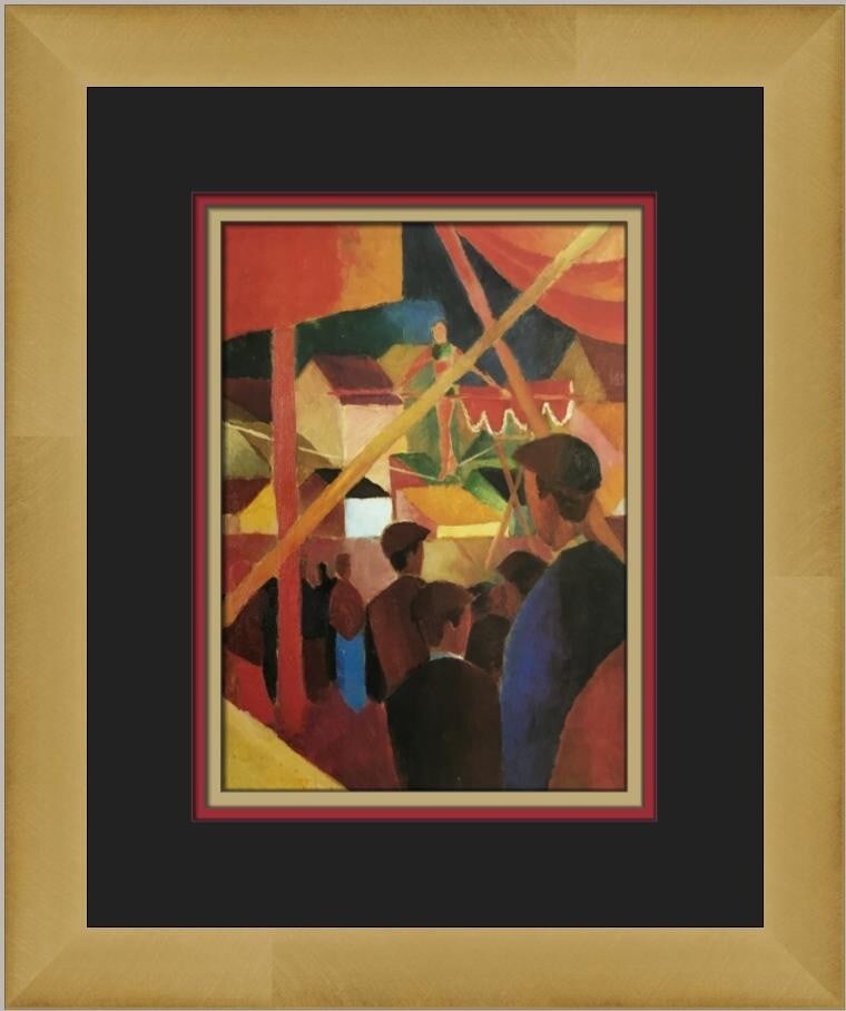August Macke Tight Rope Custom Framed Print Impressionism 14x12 (1 of 2)