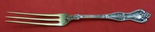 Dominick & Haff Grape Sterling Silver Gold Washed Strawberry Fork 5" (1 of 1)