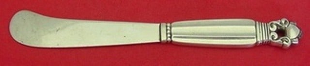 Georg Jensen Acorn Sterling Silver Butter Spreader 6 Inch Knife (1 of 1)
