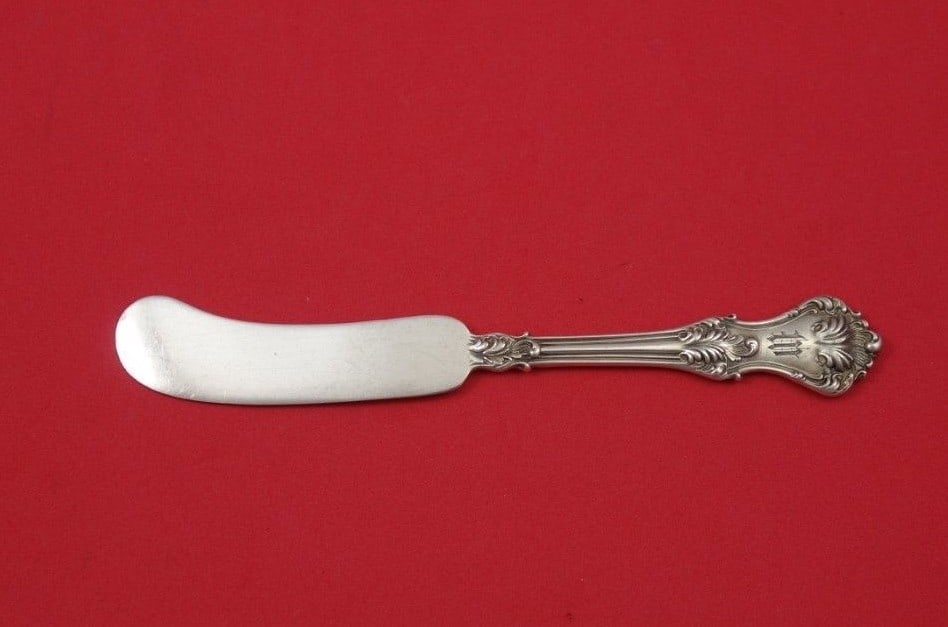 Mount Vernon Corinthian Sterling Silver Butter Spreader 6.5" Flat Handle (1 of 1)