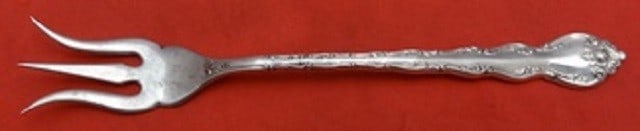 Wallace Feliciana Sterling Silver 3-Tine Pickle Fork 5.5 Inches (1 of 1)
