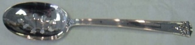 International Sterling Silver Trianon 9-Hole Slotted Serving Spoon 8 1/4" (1 of 1)