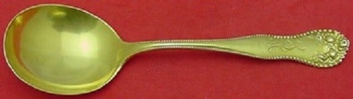 Gorham Lancaster Vermeil Sterling Silver Gumbo Spoon 6.75" Monogrammed (1 of 1)