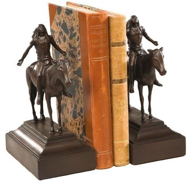 Lodge Style Dallin Bookends Hand-Cast Resin American West Decor (1 of 1)