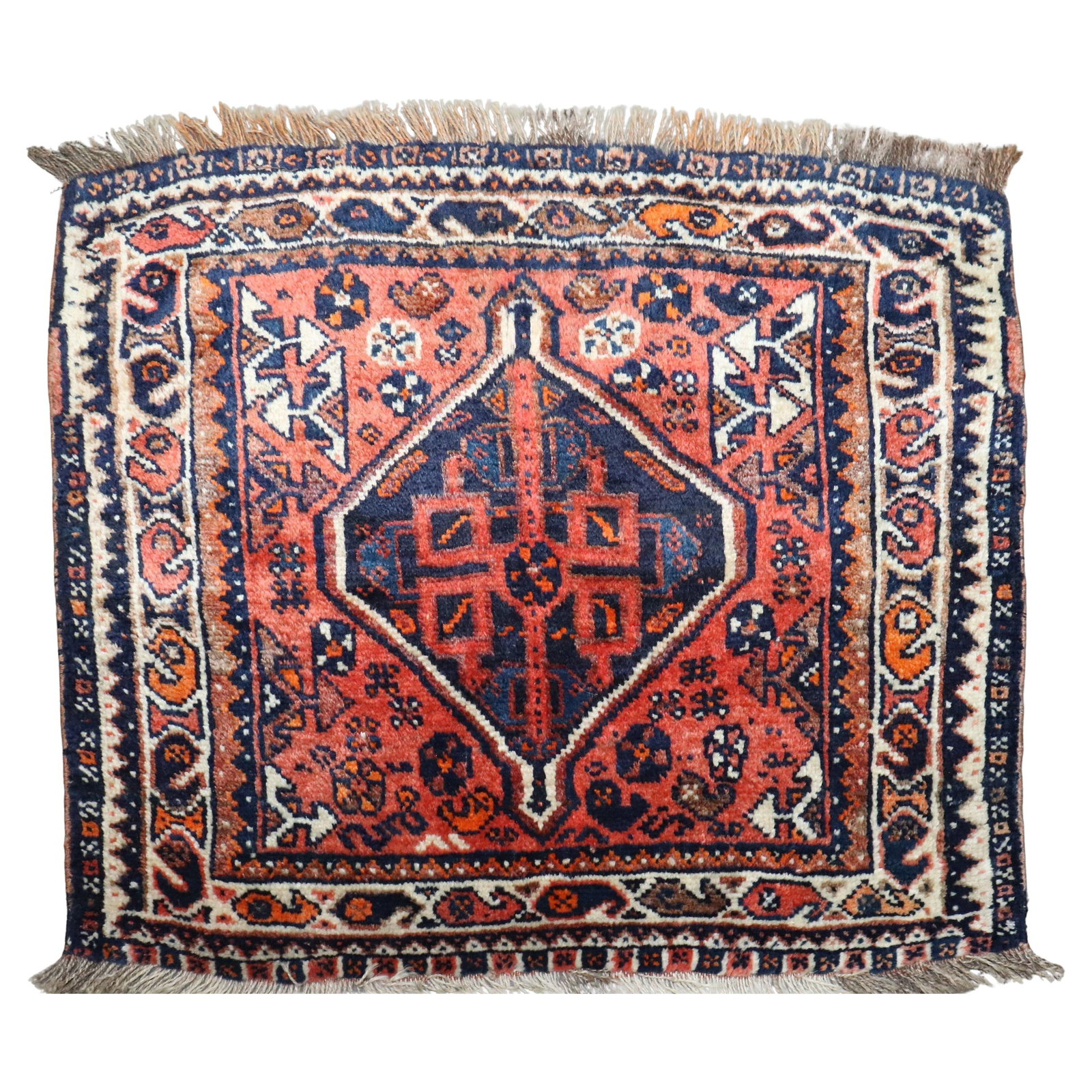 Zabihi Collection Tribal Persian Bagface Rug Early 20th Century Wool 21 x 26 in (1 of 4)