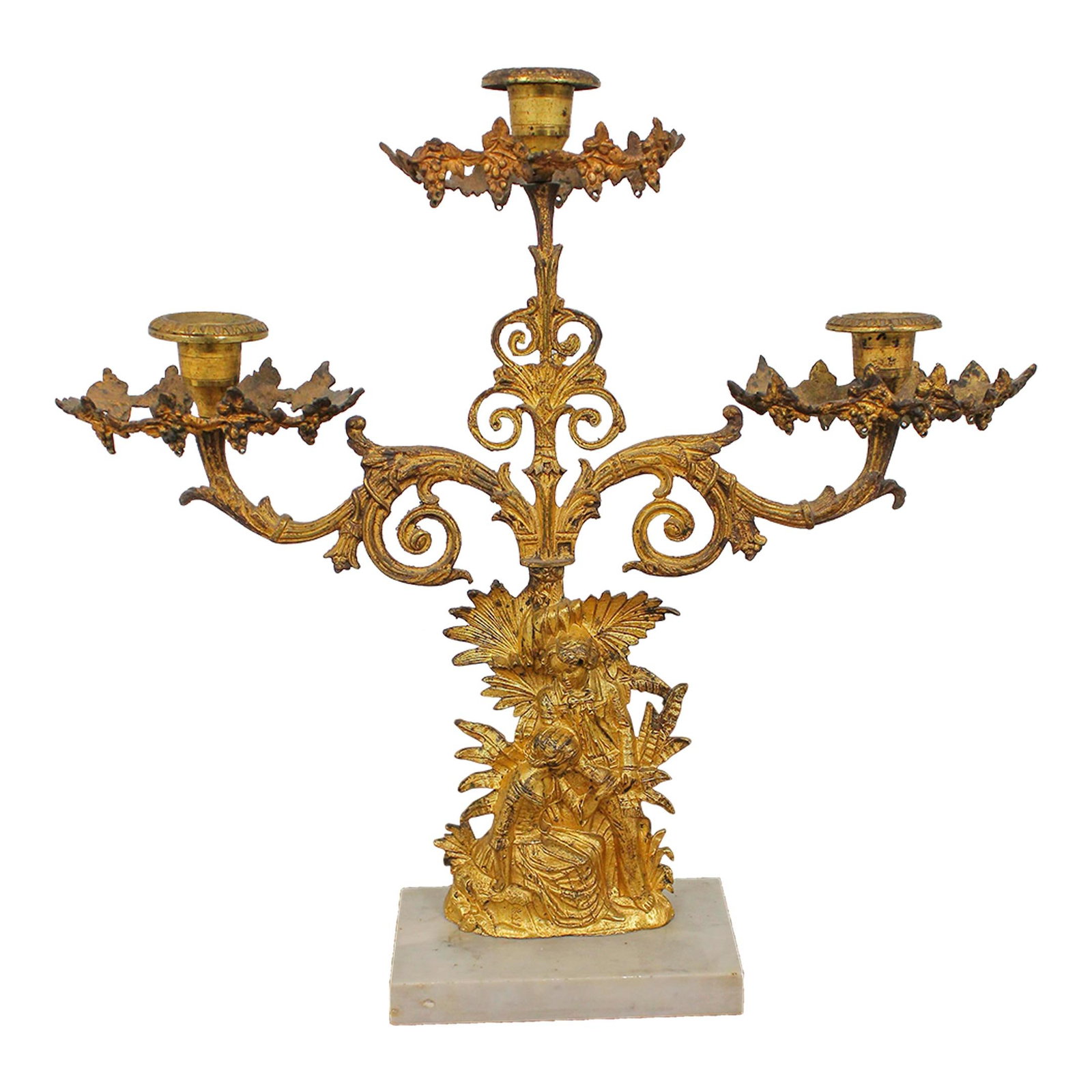 1920s Vintage Brass and Marble Candelabra with Prisms Option: 1920s Vintage Brass and Marble Candelabra with Prisms Option This exquisite vintage candelabra from the 1920s features a stunning combination of brass and marble. It showcases a classic design that en