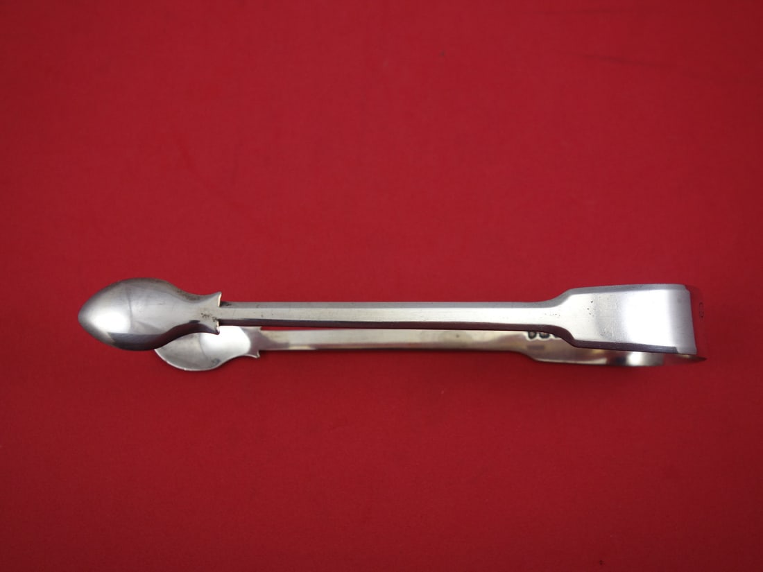 Antique Peter and William Bateman Sterling Silver Sugar Tongs 6 Inch Plain Handle (1 of 2)