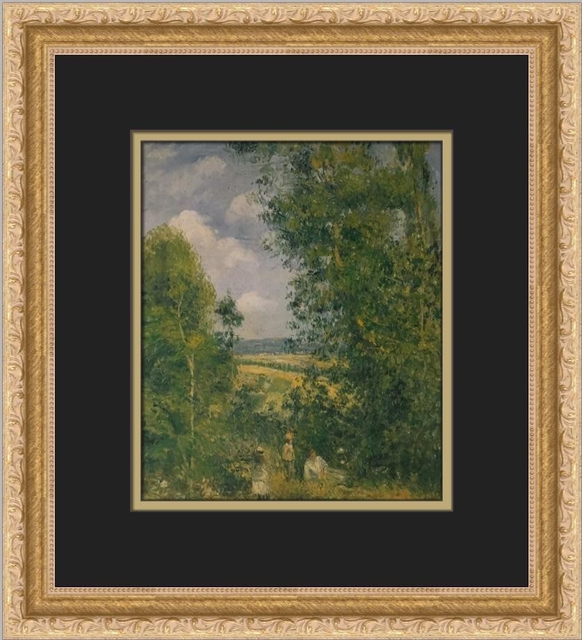 Camille Pissarro Resting in the Woods Framed Art Print 15x13: Camille Pissarro Resting in the Woods Framed Art Print 15x13 Experience the beauty of Camille Pissarro's artistry with this stunning custom framed print titled 'Resting in the Woods in Pontoise.' This