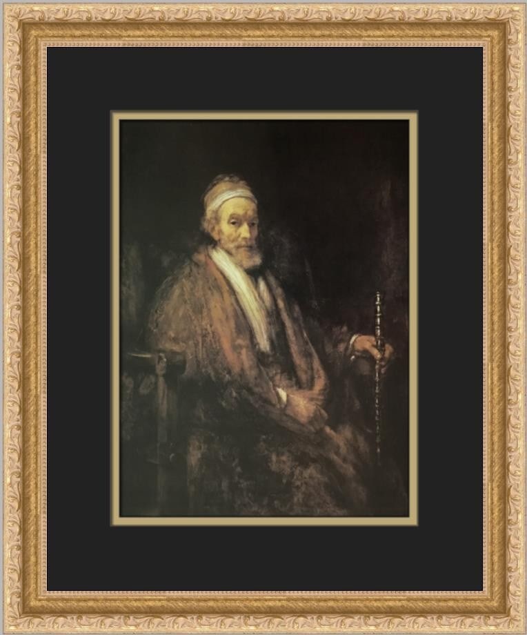 Rembrandt van Rijn Jacob Trip Custom Framed Art Print 17x14: Rembrandt van Rijn Jacob Trip Custom Framed Art Print 17x14 This exquisite custom framed print features the work of the renowned artist Rembrandt van Rijn, titled "Jacob Trip." Measuring 17 in x 14 in