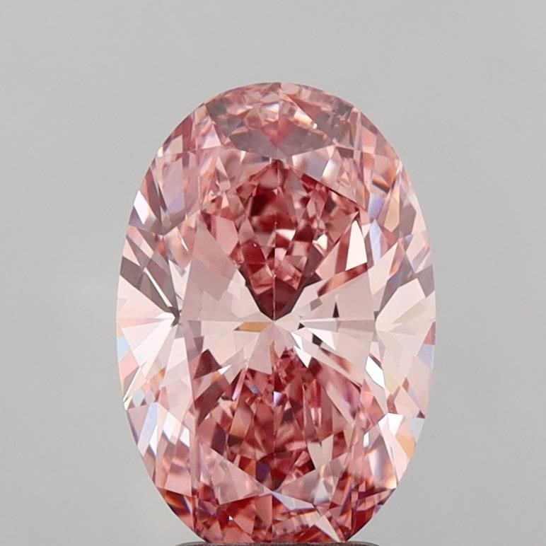 Loose Diamond - OVAL 3.24ct Fancy Vivid Brownish Pink VS1: Loose Diamond - OVAL 3.24ct Fancy Vivid Brownish Pink VS1 Source: This is a real non-mined Diamond that has been grown in a lab Shape: OVAL Carats: 3.24 Color: Fancy Vivid Brownish Pink Certification: