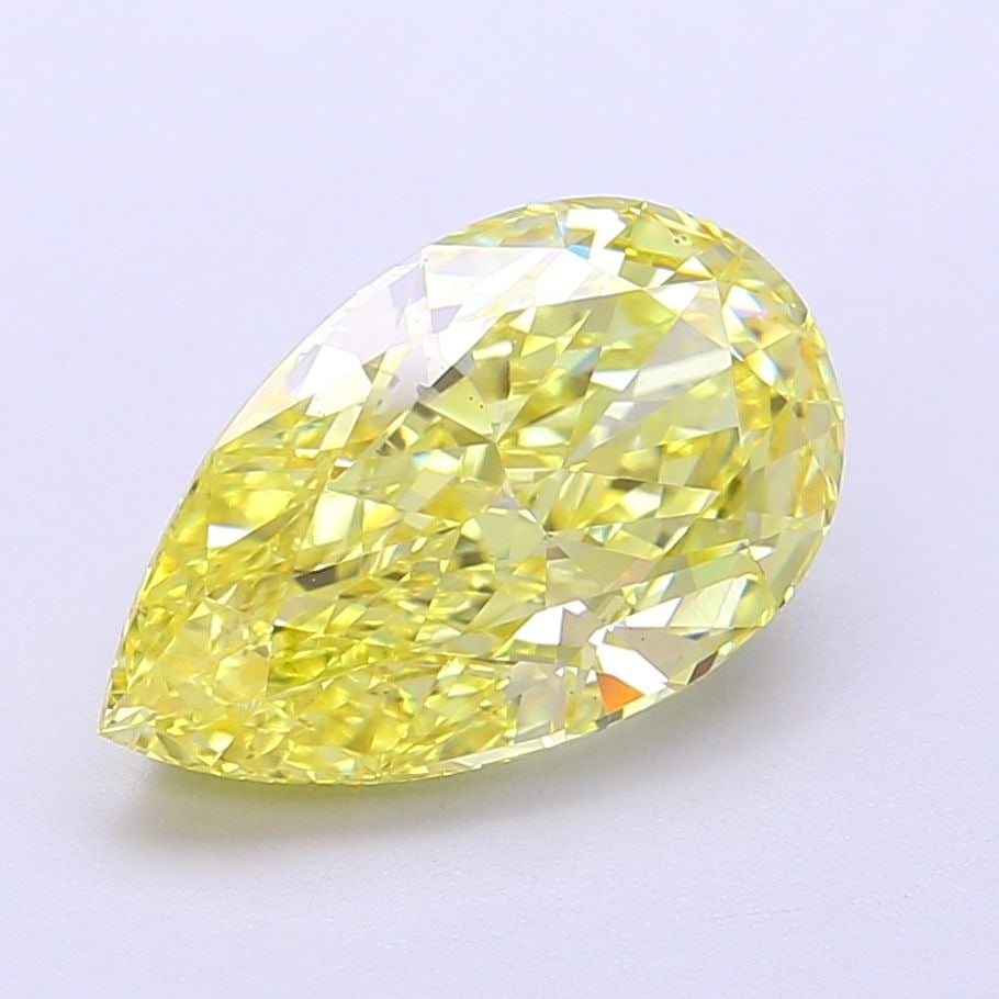 Loose Diamond - PEAR 3.67ct Fancy Intense Yellow VS2: Loose Diamond - PEAR 3.67ct Fancy Intense Yellow VS2 Source: This is a real non-mined Diamond that has been grown in a lab Shape: PEAR Carats: 3.67 Color: Fancy Intense Yellow Certification: IGI Video