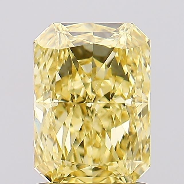 Loose Diamond - RADIANT 1.75ct Fancy Vivid Yellow VS1: Loose Diamond - RADIANT 1.75ct Fancy Vivid Yellow VS1 Source: This is a real non-mined Diamond that has been grown in a lab Shape: RADIANT Carats: 1.75 Color: Fancy Vivid Yellow Certification: IGI Vid