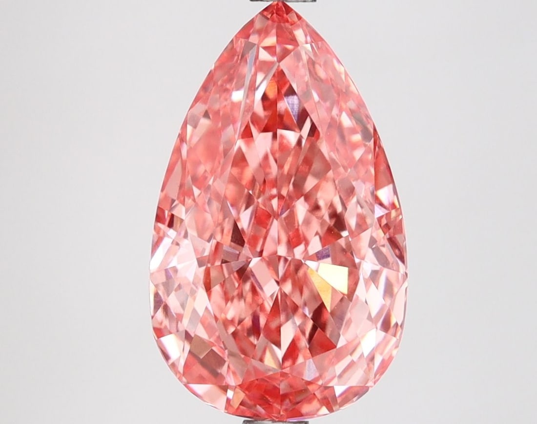 Loose Diamond - PEAR 3.78ct Fancy Vivid Pink VVS2: Loose Diamond - PEAR 3.78ct Fancy Vivid Pink VVS2 Source: This is a real non-mined Diamond that has been grown in a lab Shape: PEAR Carats: 3.78 Color: Fancy Vivid Pink Certification: IGI Video: