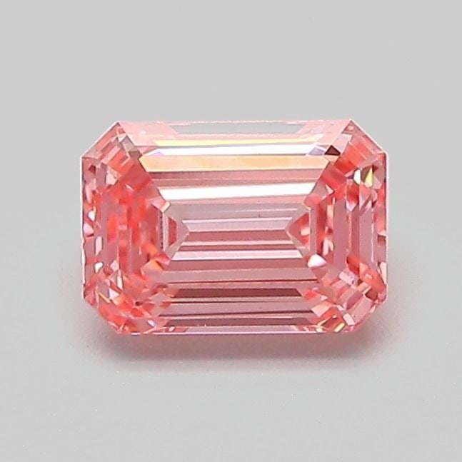 Loose Diamond - EMERALD 0.72ct Fancy Vivid Pink VS1: Loose Diamond - EMERALD 0.72ct Fancy Vivid Pink VS1 Source: This is a real non-mined Diamond that has been grown in a lab Shape: EMERALD Carats: 0.72 Color: Fancy Vivid Pink Certification: IGI