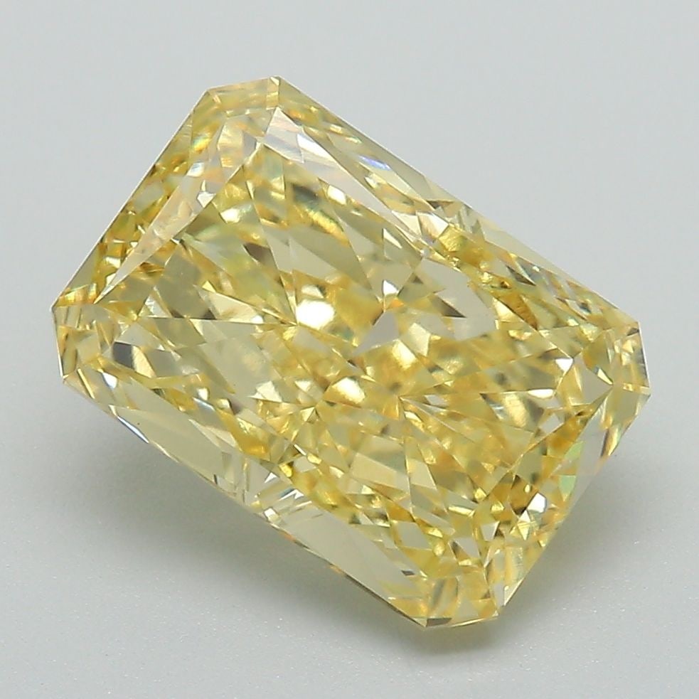 Loose Diamond - RADIANT 4.02ct Fancy Vivid Yellow VVS2: Loose Diamond - RADIANT 4.02ct Fancy Vivid Yellow VVS2 Source: This is a real non-mined Diamond that has been grown in a lab Shape: RADIANT Carats: 4.02 Color: Fancy Vivid Yellow Certification: IGI Vi